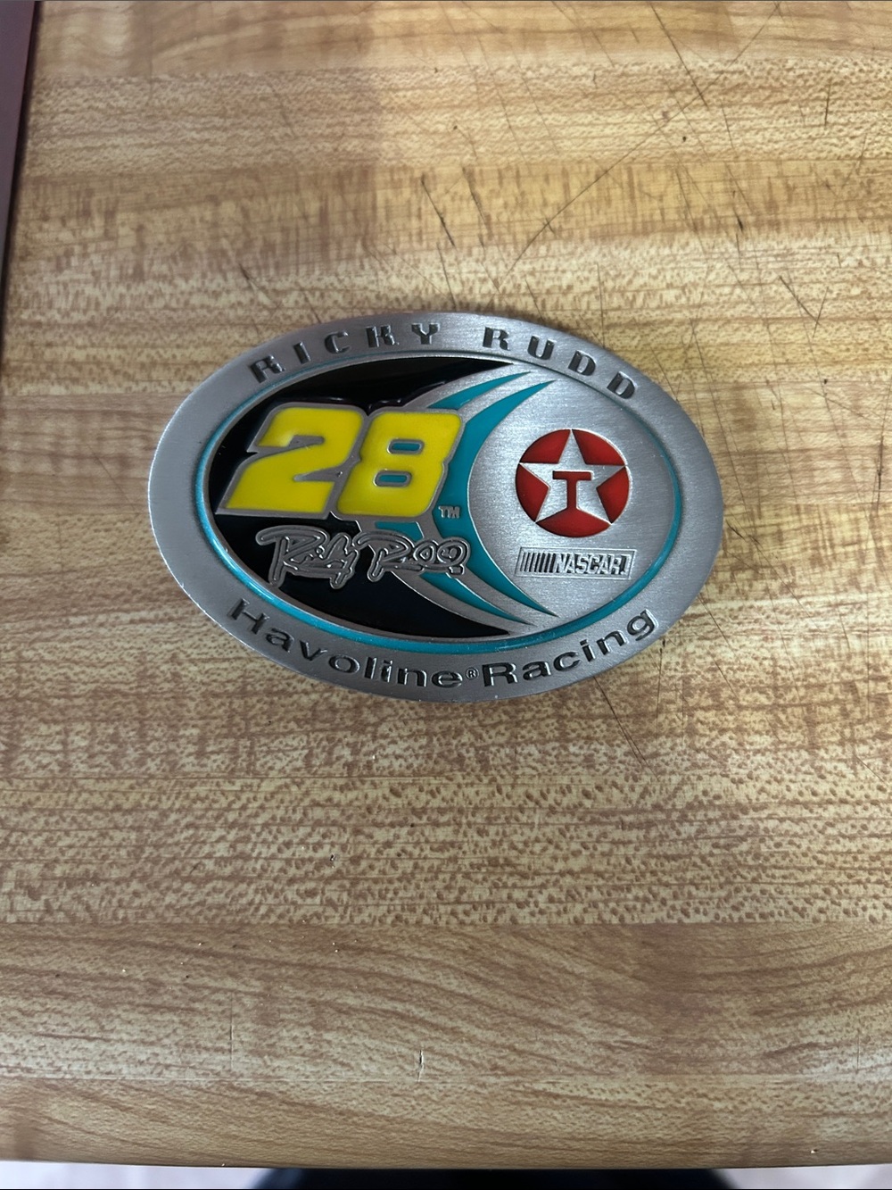 Ricky Rudd #28 Havoline Racing belt buckle